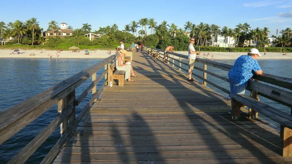 Pier over the Gulf of Mexico on the Florida west coast