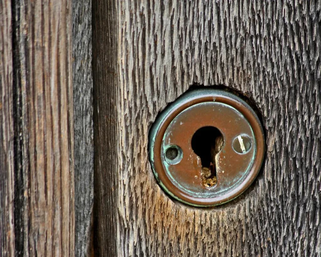Close up of a door lock at a property where access is handled for the owner