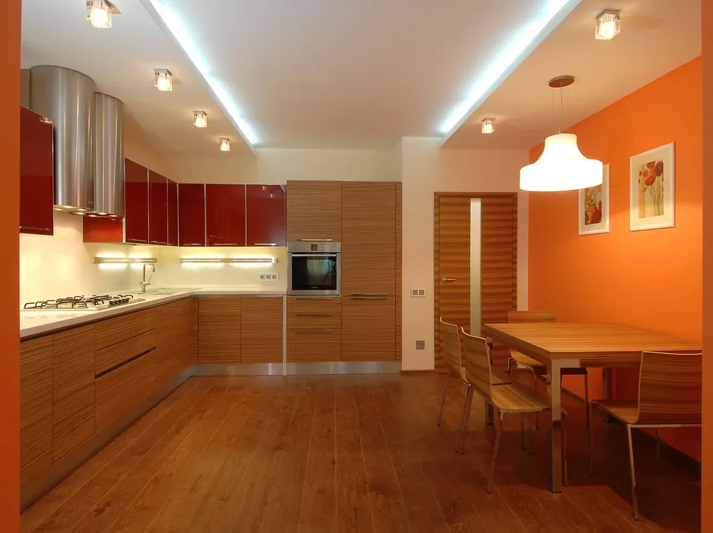 Kitchen with clear counters after a cleaning visit