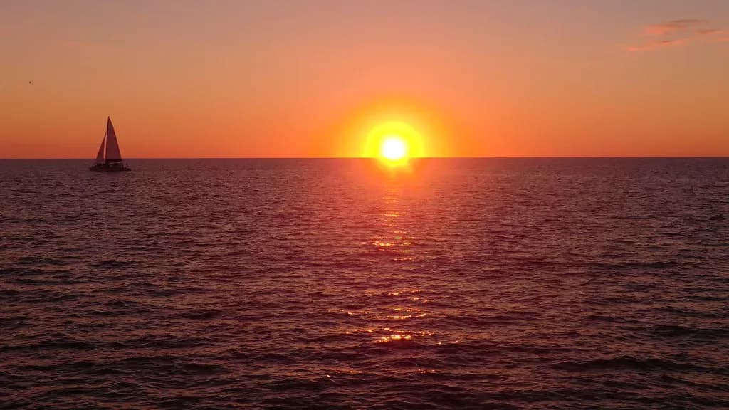 Sunset over the water on the Florida Gulf coast